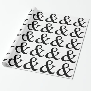 Ampersand sign wrapping paper