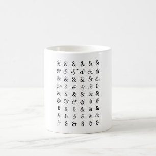 Ampersand signs coffee mug
