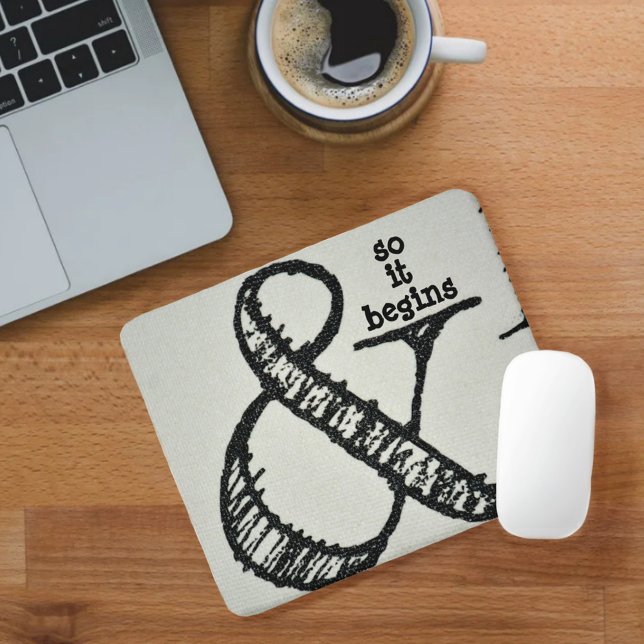 Ampersand Symbol And So It Begins  Fun Gray Mouse Pad (Creator Uploaded)