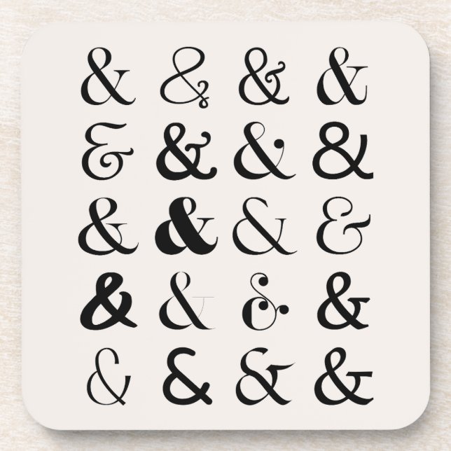 Ampersand Symbols Coaster (Front)