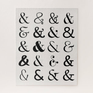 Ampersand Symbols Jigsaw Puzzle
