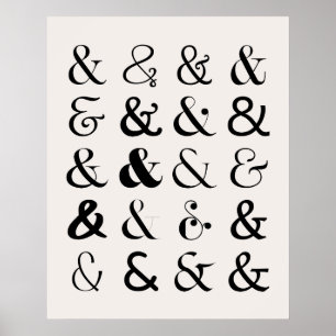 Ampersand Symbols Poster