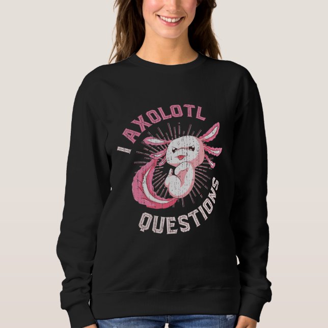Amphibian Animal Mexican Salamander Axolotl Sweatshirt (Front)