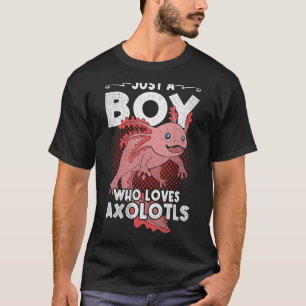 Amphibian Axolotl  Boys Cute Animal Mexican Axolot T-Shirt
