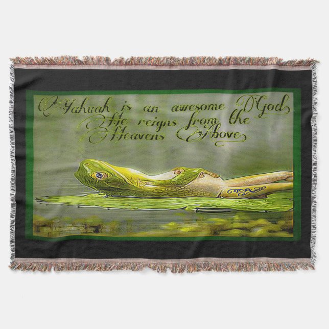 Amphibian Models: Frog Laze 01-02 Throw Blanket (Front)