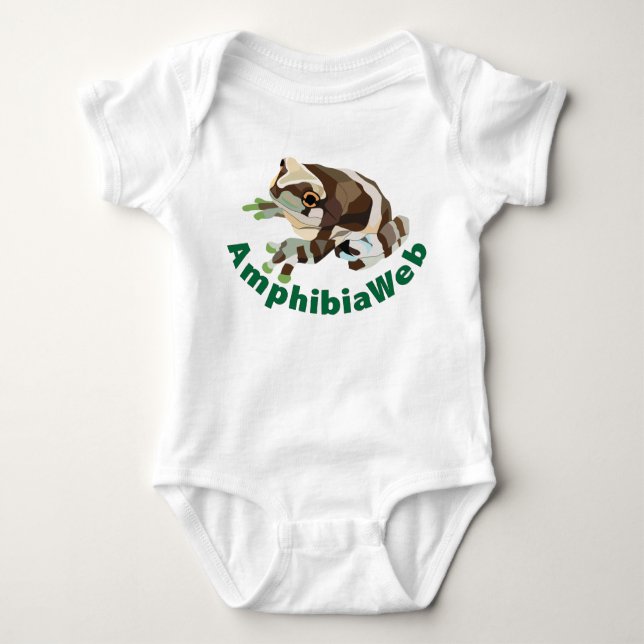 AmphibiaWeb Amazon Milk Frog for babies Baby Bodysuit (Front)