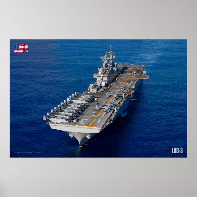AMPHIBIOUS ASSAULT SHIP – LHD-3 POSTER (Front)