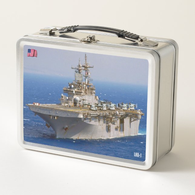 AMPHIBIOUS ASSAULT SHIP – LHD METAL LUNCH BOX (Front)