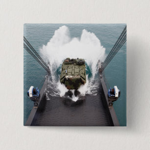 Amphibious assault vehicles disembark from USNS 15 Cm Square Badge