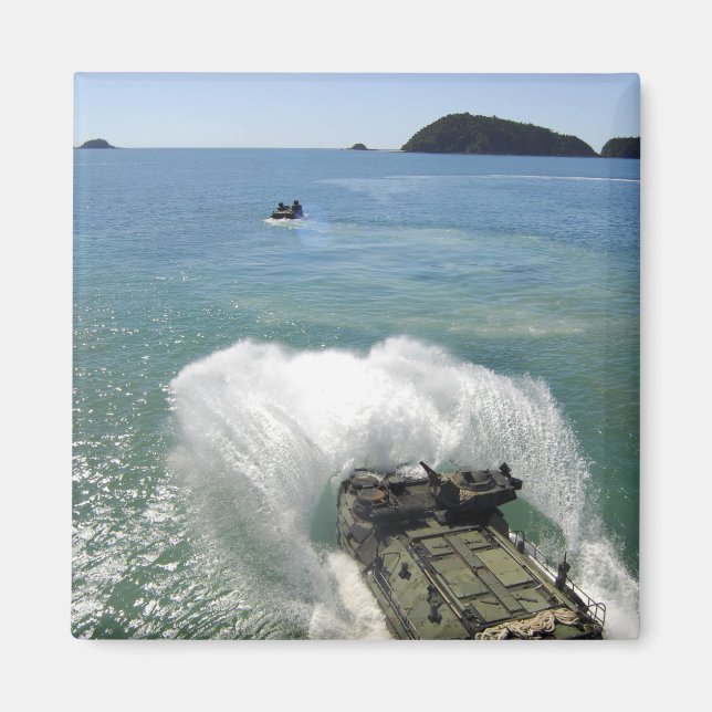 Amphibious Assault vehicles exit the well deck Magnet (Front)