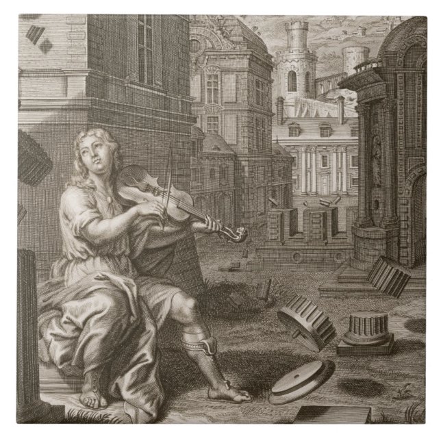 Amphion Builds the Walls of Thebes by the Music of Tile (Front)