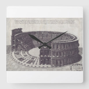 Amphitheater at Verona at Piazza Bra Square Wall Clock