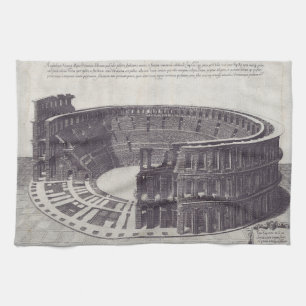 Amphitheater at Verona at Piazza Bra Tea Towel