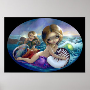 Amphitrite ART PRINT mermaid sea goddess lowbrow