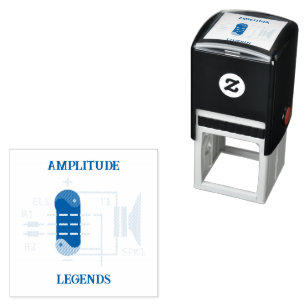 Amplitude Legends Vacuum Tube Amplifier Self-inking Stamp