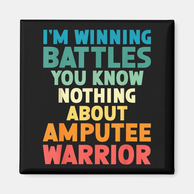 Ampu Warrior Leg Ampu Arm Ampu Leg Amputation Magnet (Front)