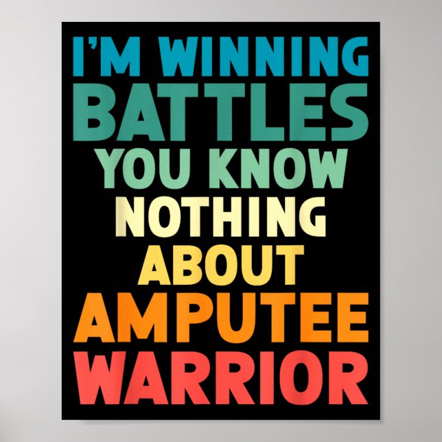 Ampu Warrior Leg Ampu Arm Ampu Leg Amputation Poster (Front)