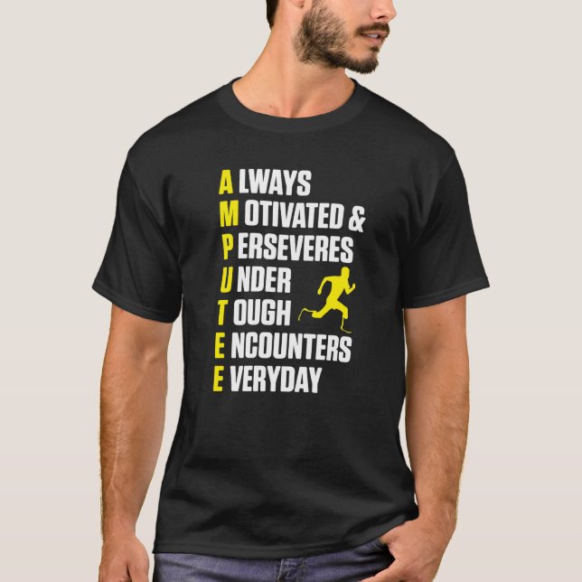 Amputee Humour Definition Leg Arm Funny Recovery   T-Shirt (Front)