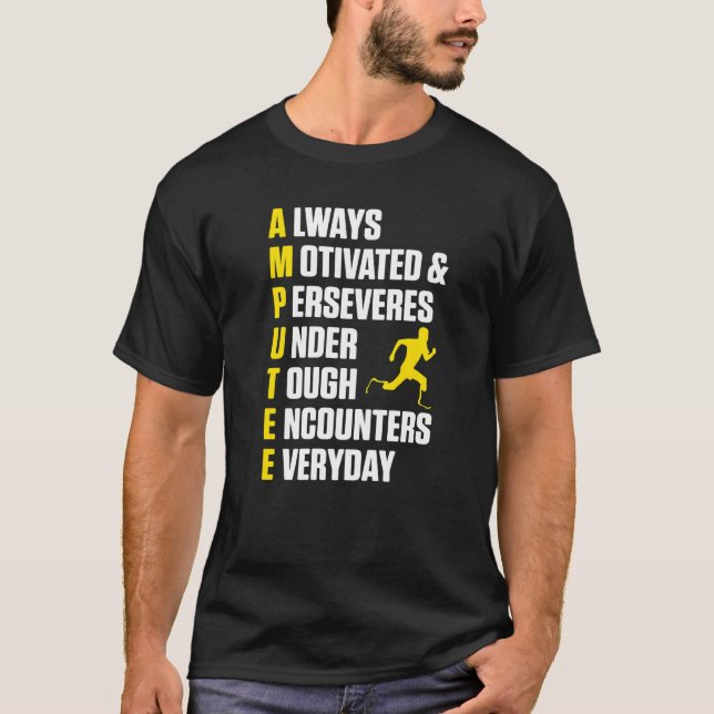 Amputee Humour Definition Leg Arm Funny Recovery   T-Shirt (Front)