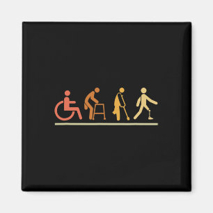 Amputee Leg Disabilities Evolution Prosthetic Leg Magnet