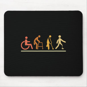 Amputee Leg Disabilities Evolution Prosthetic Leg Mouse Pad