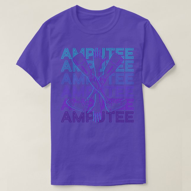 Amputee Prosthetic Prosthesis Retro Amputee Gift T-Shirt (Design Front)