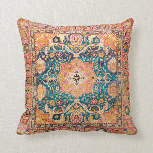 Amritsar Punjab North Indian Rug Print Cushion