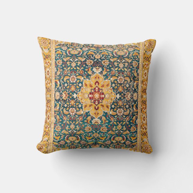 Amritsar Punjab Northwest Indian Rug Print Cushion (Front)