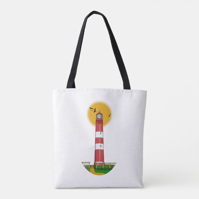 Amrum Lighthouse Germany Tote Bag (Back)