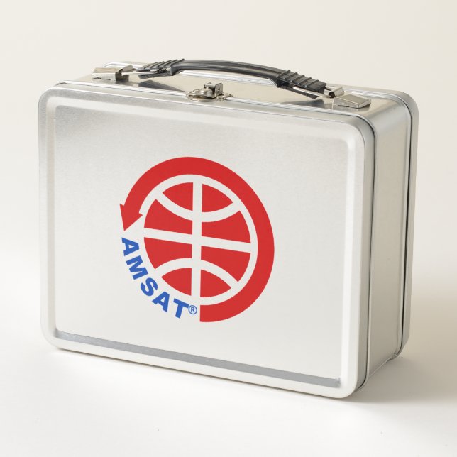 AMSAT Round Logo Metal Lunchbox (Front)