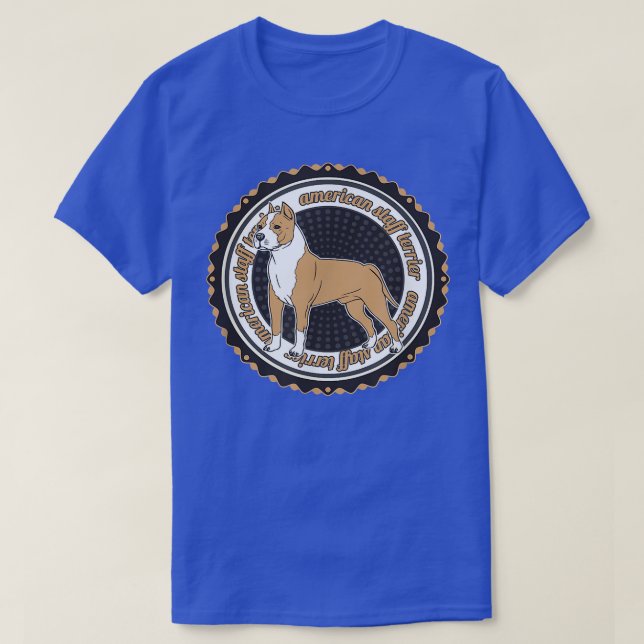 Amstaff American Staff Terrier Pit Bull Dog Lover  T-Shirt (Design Front)
