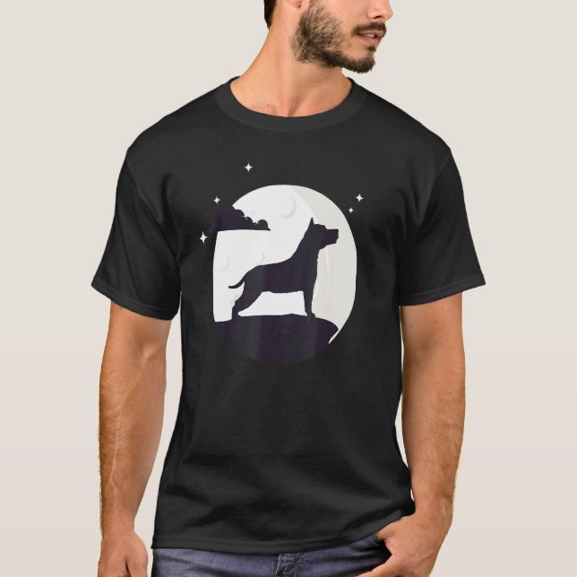 Amstaff American Staffordshire Terrier Retro T-Shirt (Front)