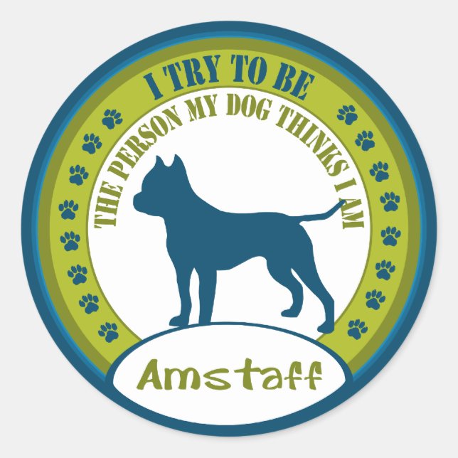 Amstaff Classic Round Sticker (Front)