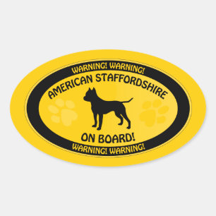 Amstaff Crossing [Xing] Oval Sticker