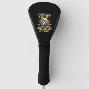 Amstaff Dog Mum American Staffordshire Terrier Golf Head Cover