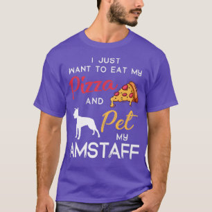 Amstaff Dog Pizza Lover Owner Christmas Birthday G T-Shirt