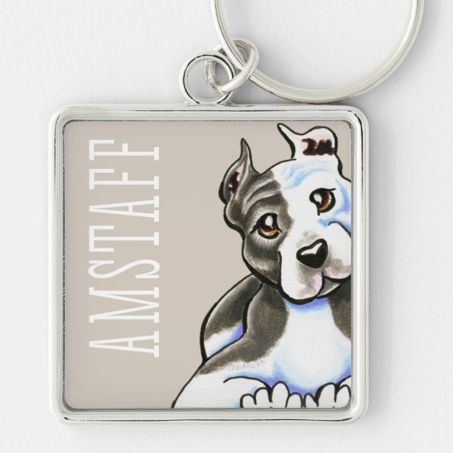 Amstaff Lean on Me (Type) Key Ring (Front)
