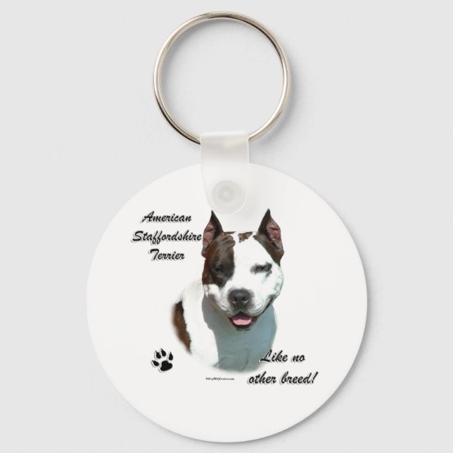 AmStaff Like No Other Breed Keychain (Front)