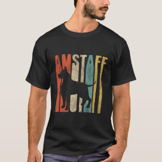 Amstaff Retro 1970'S Dog American Staffordshire Te T-Shirt