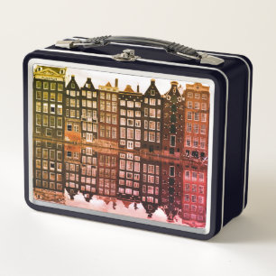 Amster Dam Postcard Metal Lunch Box