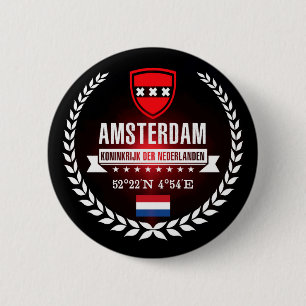 Amsterdam 6 Cm Round Badge
