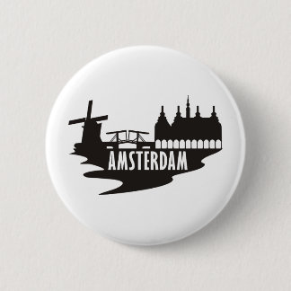 Amsterdam 6 Cm Round Badge