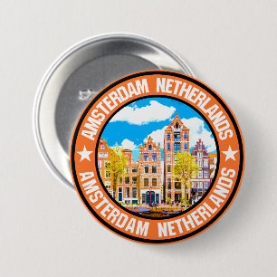 Amsterdam 7.5 cm round badge