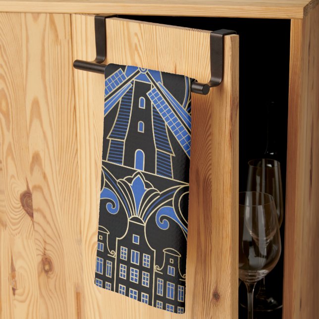 Amsterdam Art Deco | Windmills Tea Towel (Thirds Fold)
