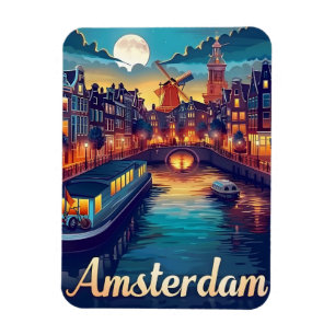 Amsterdam by Night Magnet