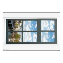 Amsterdam Canal House Cityscape Fake Window View