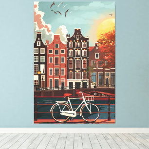 Amsterdam Canal Houses Canvas Print