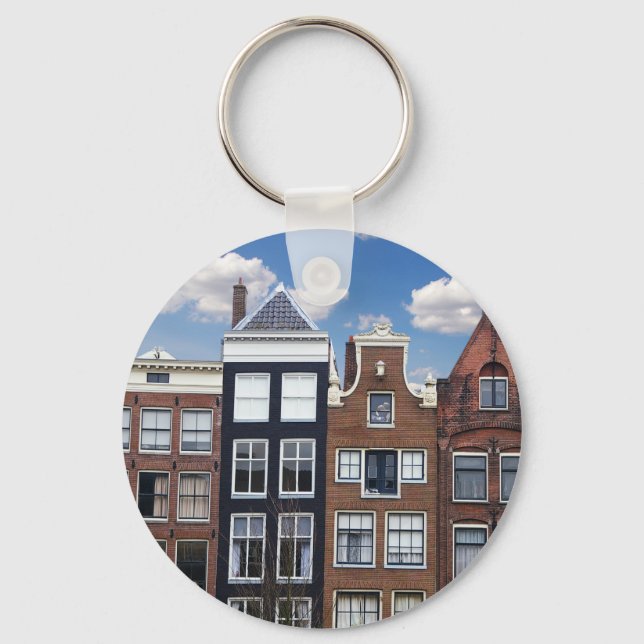 Amsterdam Canal Houses Key Ring (Front)