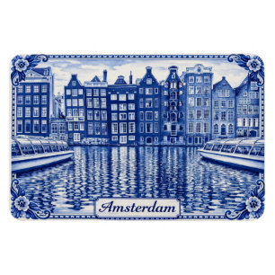 Amsterdam canal houses magnet