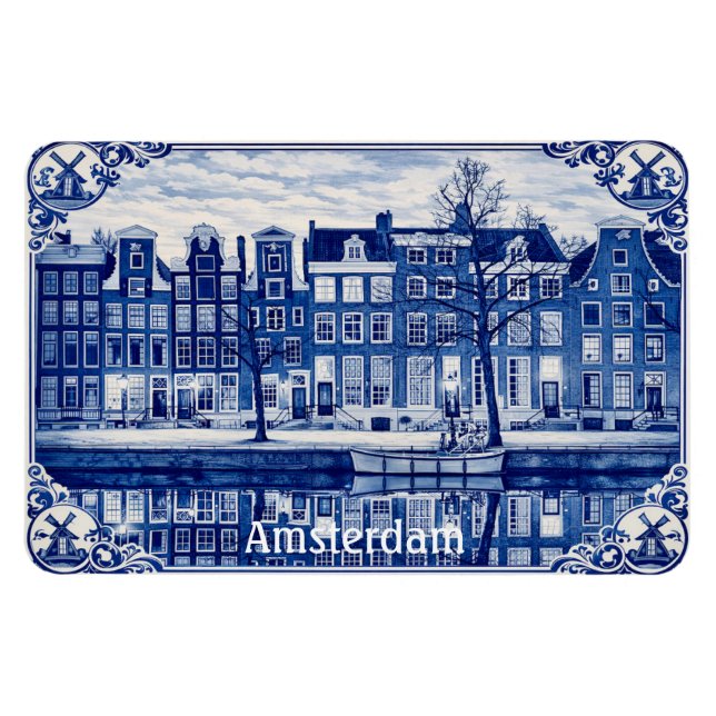 Amsterdam canal houses magnet (Horizontal)